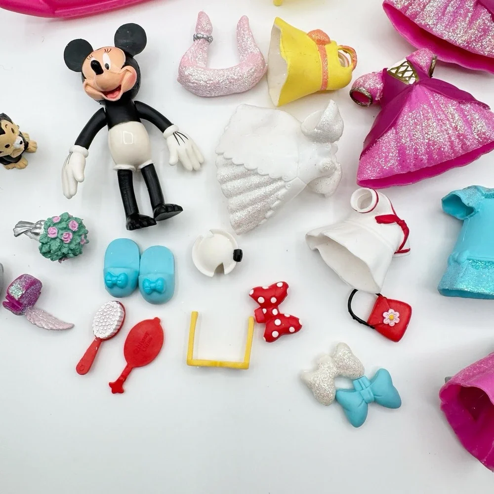 Disney Parks Minnie Mouse Polly Pocket Style Doll Figure Accessories Lot 3